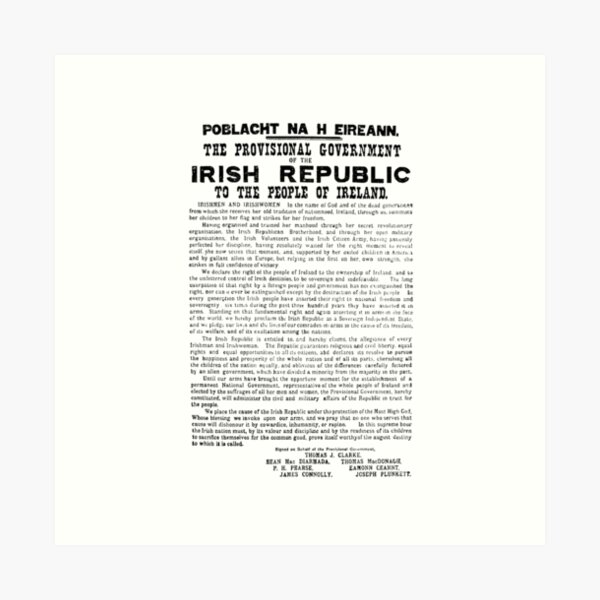 Aperçu de l'œuvre 1916 Proclamation de la République d'Irlande créée et vendue par Janty1888.