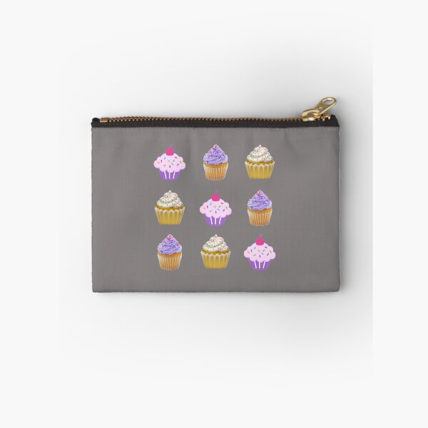 Item preview, Colorful cupcakes on gray designed and sold by Ninaeva.