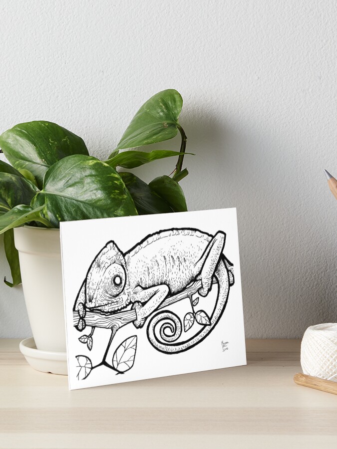 Thumbnail 1 of 2, Art Board Print, Iguana designed and sold by likemoyd.