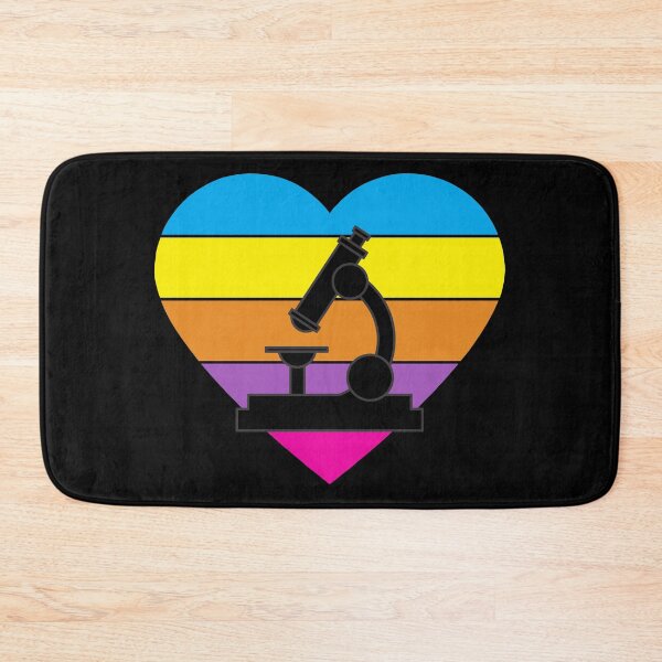 Item preview, PURPLE HEART SHAPED RETRO SUNSET MICROSCOPE SCIENCE designed and sold by Hippiesole.