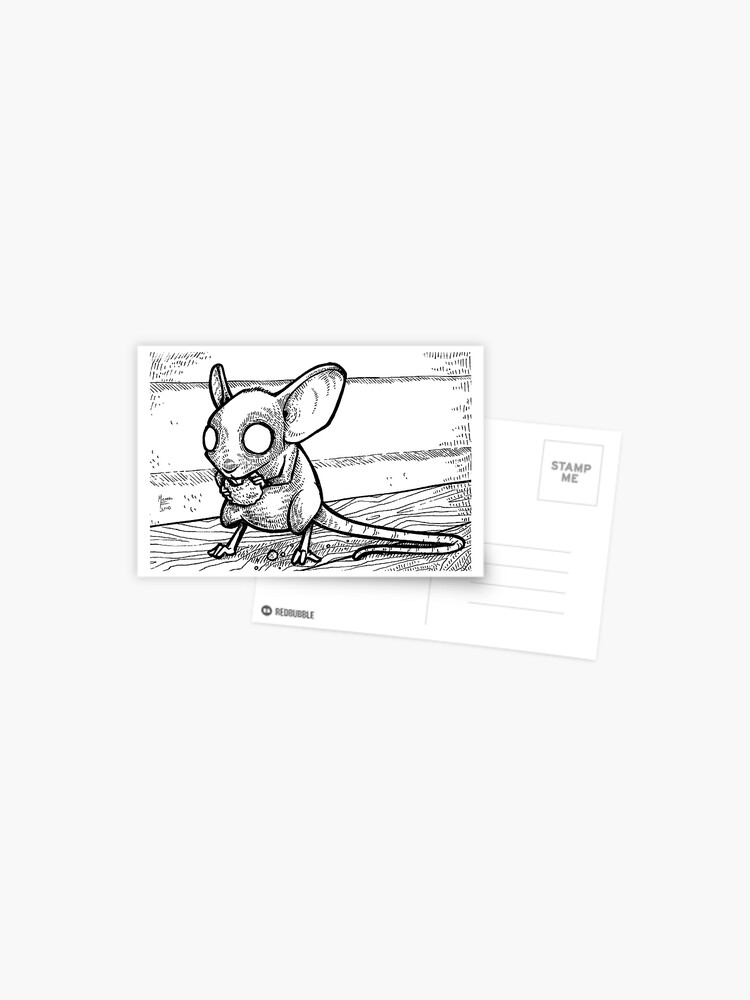 Thumbnail 1 of 2, Postcard, Mouse designed and sold by likemoyd.