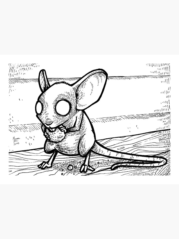 Thumbnail 2 of 2, Art Board Print, Mouse designed and sold by likemoyd.