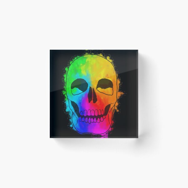 Item preview, Colourful paint skull designed and sold by ArtisanAaron.