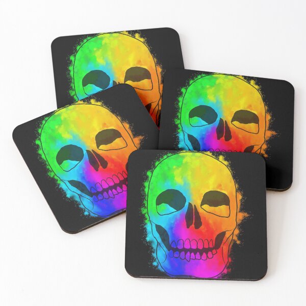 Item preview, Colourful paint skull designed and sold by ArtisanAaron.