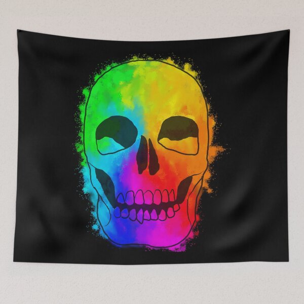 Item preview, Colourful paint skull designed and sold by ArtisanAaron.