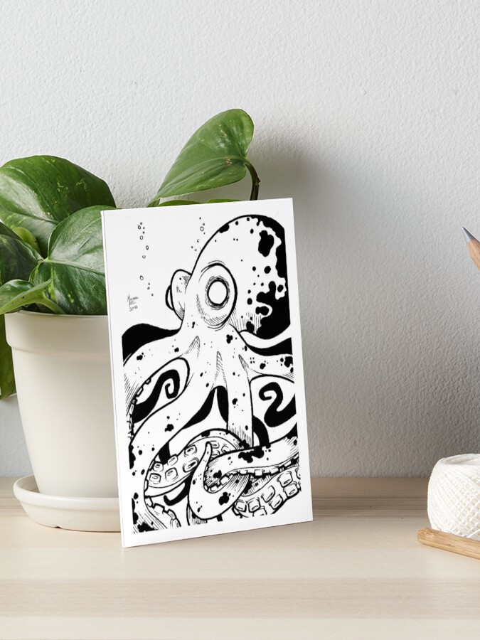 Thumbnail 1 of 2, Art Board Print, Octopus designed and sold by likemoyd.