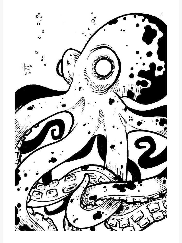 Thumbnail 2 of 2, Postcard, Octopus designed and sold by likemoyd.