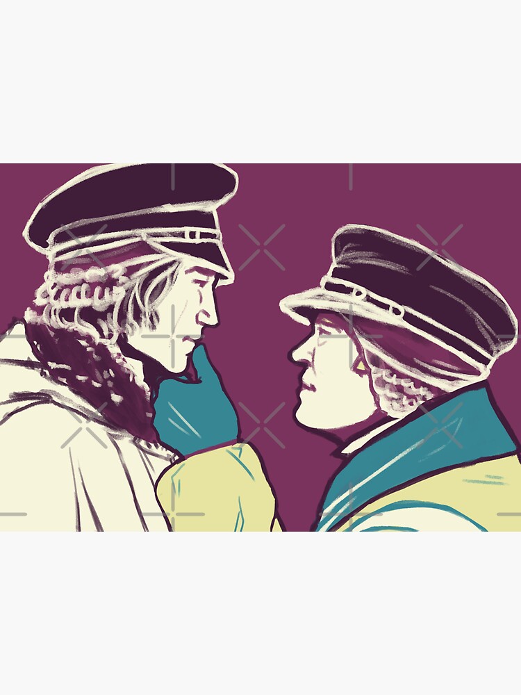 Thumbnail 3 of 3, Sticker, just kiss already designed and sold by brainyraccoons.