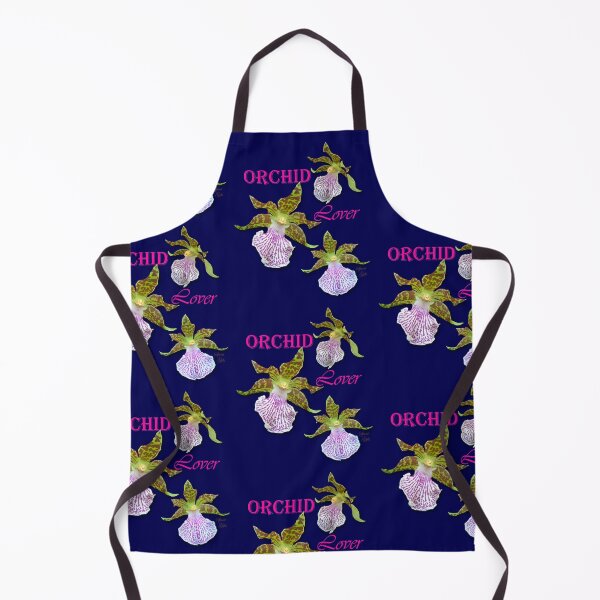 Item preview, Orchid Lover Green Purple Tiger Orchids Blue Background designed and sold by SpiritGifts.