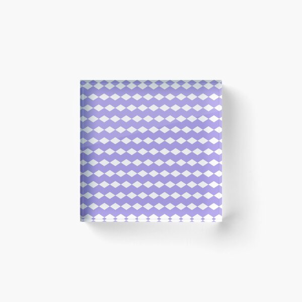 Item preview, White diamond and lilac pattern designed and sold by Diane Hunter Art.