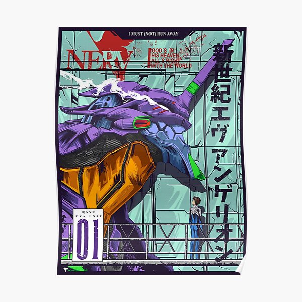 Evangelion - EVA 01 Couleur de l'affiche Poster