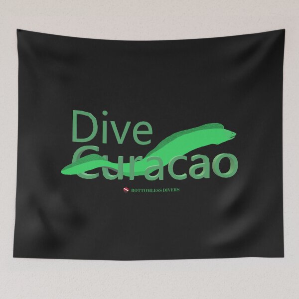 Item preview, Dive Curacao Green Moray Eel with Green Font designed and sold by BottomlessDiver.