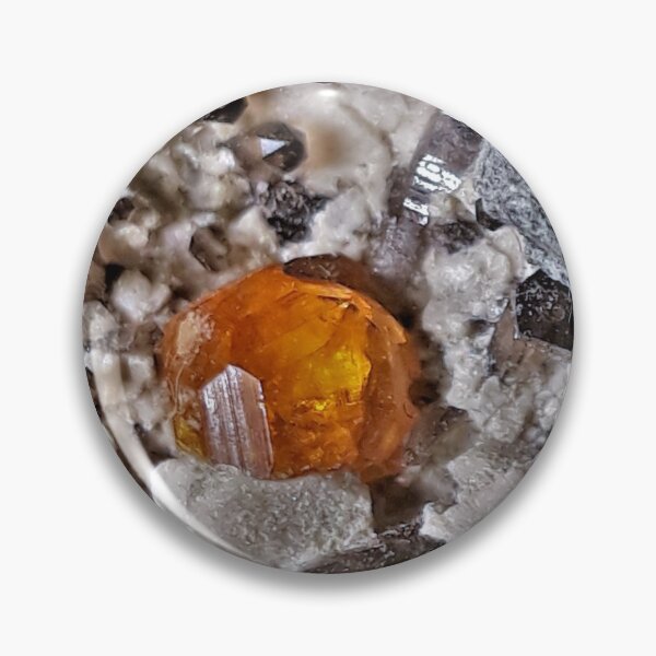 Item preview, Spessartite garnet with smoky quartz designed and sold by highdeadesigns.