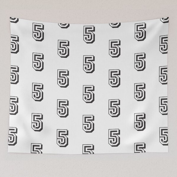 Item preview, 5 number college font designed and sold by GeogDesigns.