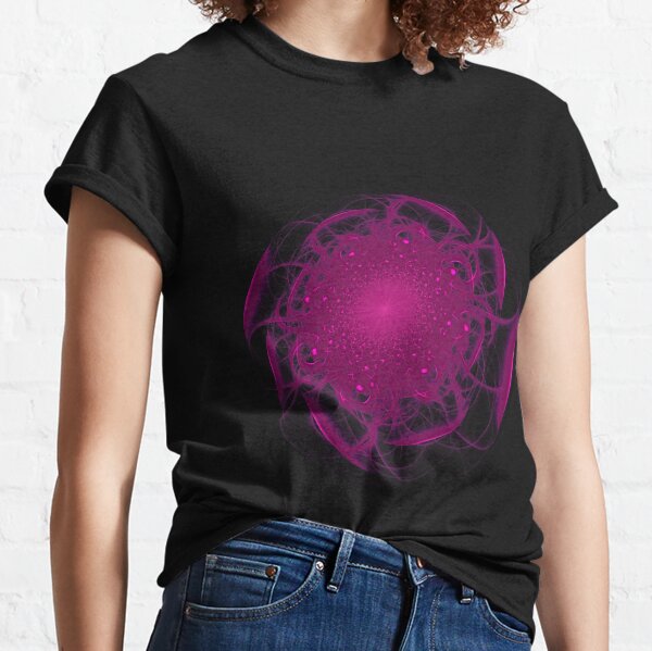 Fuchsia Fractal Bloom Classic T-Shirt
