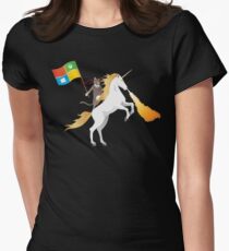 Ninja Cat Unicorn Women's Fitted T-Shirt