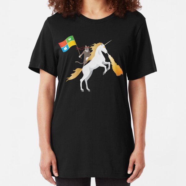 Ninja Cat Unicorn Slim Fit T-Shirt