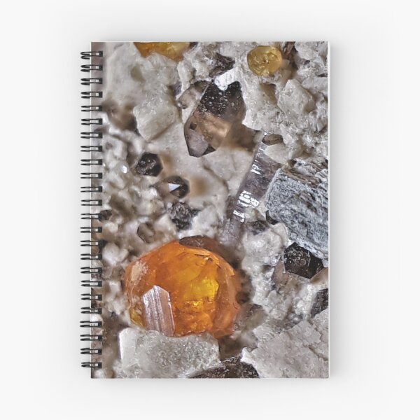Item preview, Spessartite garnet with smoky quartz designed and sold by highdeadesigns.