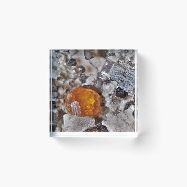 Item preview, Spessartite garnet with smoky quartz designed and sold by highdeadesigns.