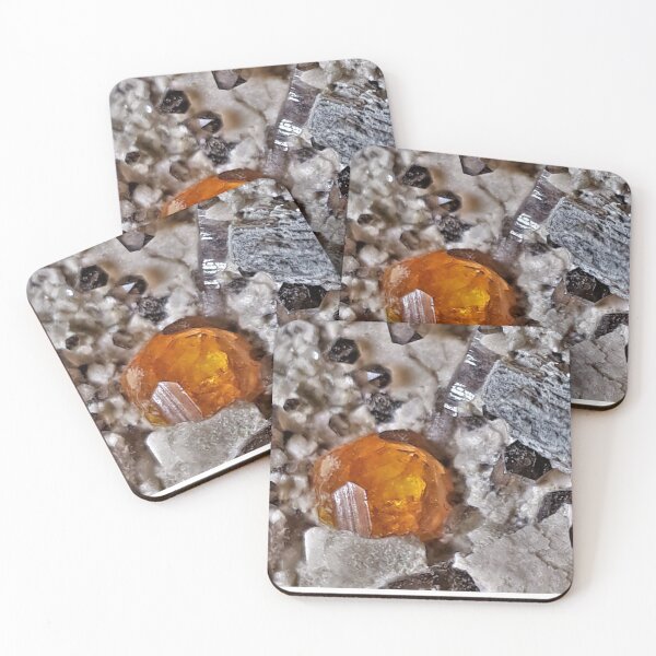 Item preview, Spessartite garnet with smoky quartz designed and sold by highdeadesigns.