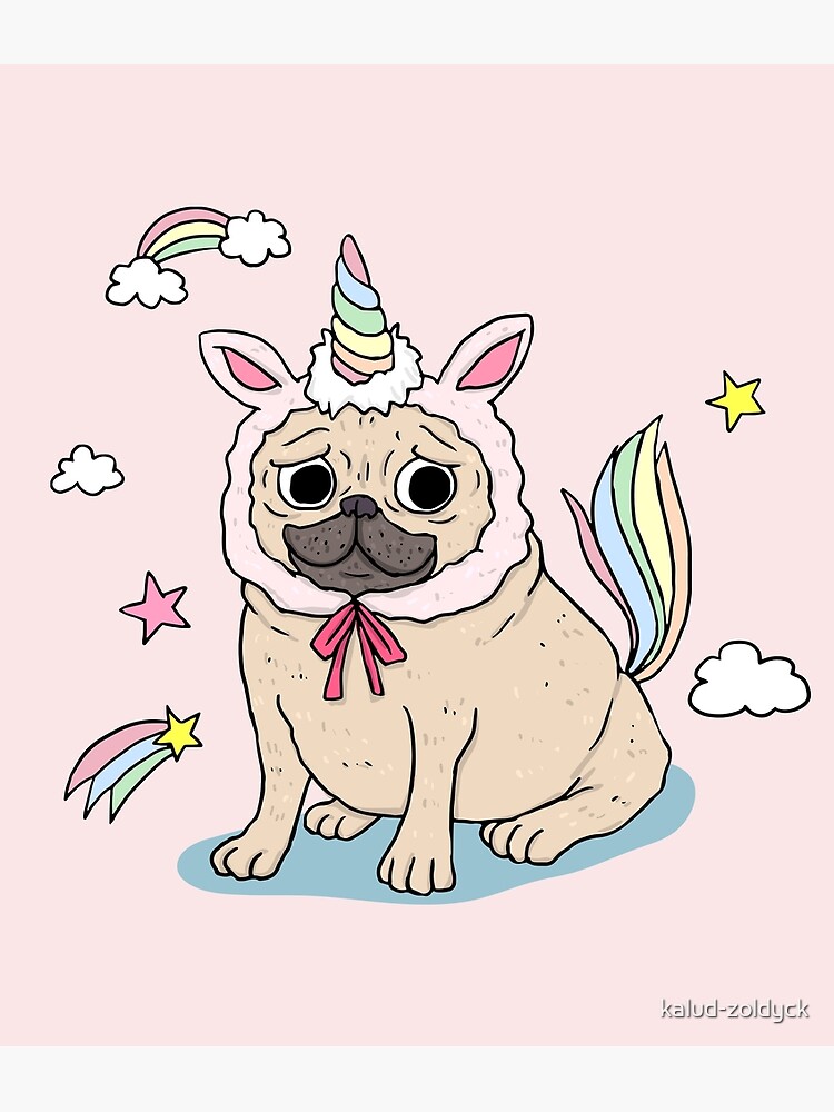 Pug in shop unicorn outfit