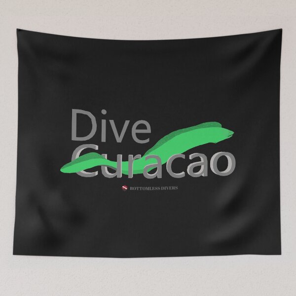 Item preview, Dive Curacao Green Moray Eel with Grey Font designed and sold by BottomlessDiver.