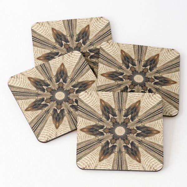Artikelvorschau, Kaleidoscope Star Flower VII - Oriental Floral Earth Tones Mandala entworfen und verkauft von gphotobox.