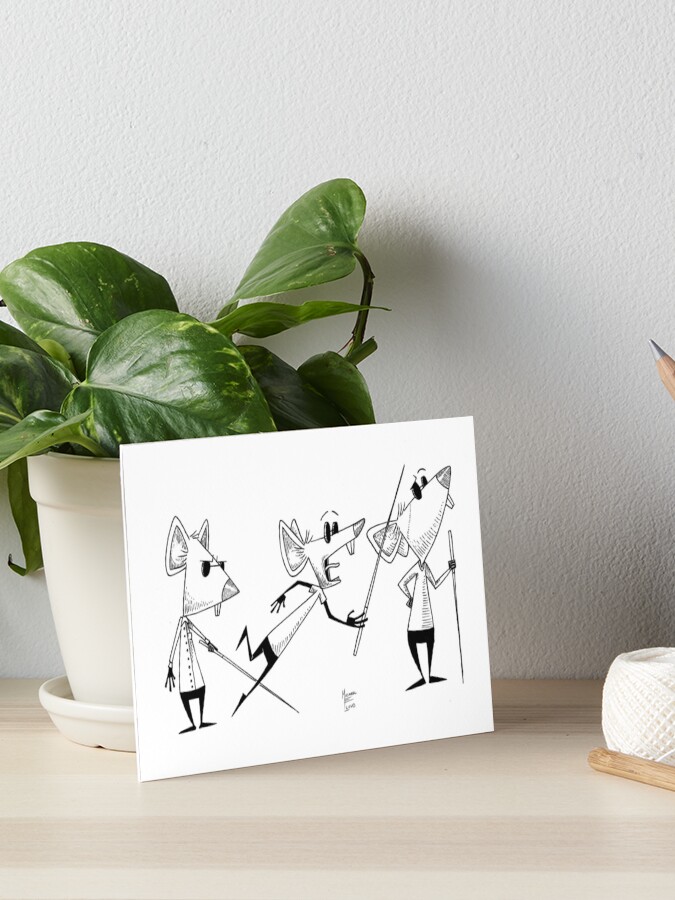 Thumbnail 1 of 2, Art Board Print, Three Blind Mice designed and sold by likemoyd.
