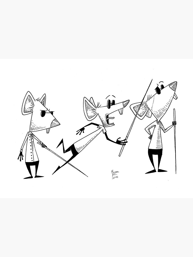 Thumbnail 2 of 2, Postcard, Three Blind Mice designed and sold by likemoyd.