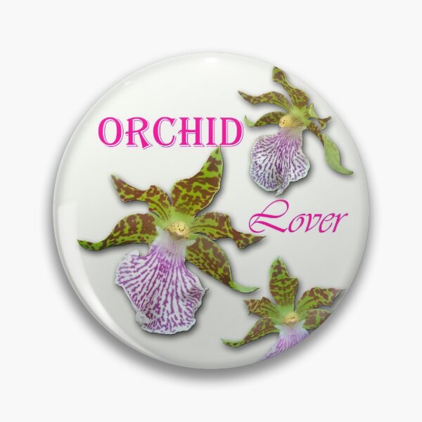 Item preview, Orchid Lover Green Purple Tiger Orchids Ivory designed and sold by SpiritGifts.