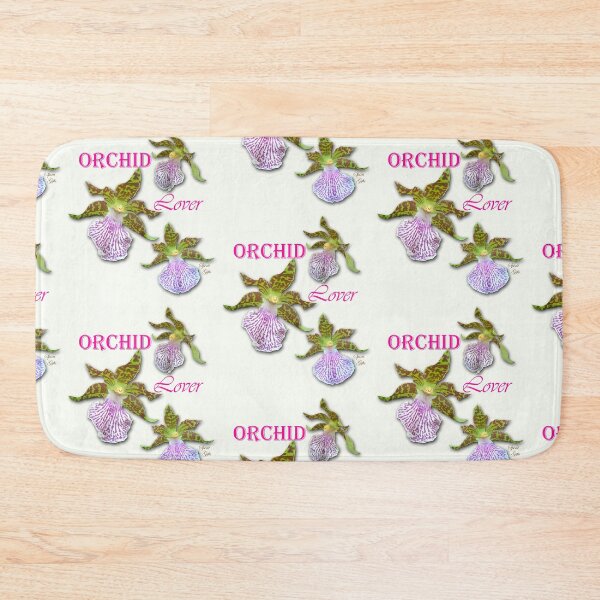 Item preview, Orchid Lover Green Purple Tiger Orchids Ivory designed and sold by SpiritGifts.