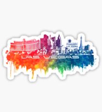 Las Vegas skyline city color Sticker
