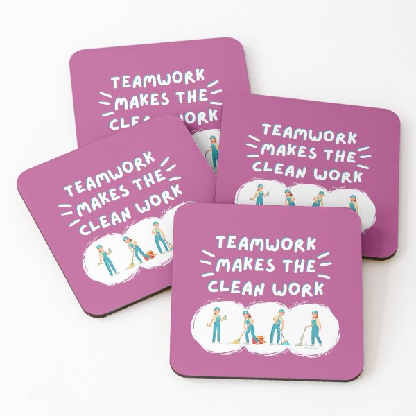 Item preview, Teamwork Makes the Clean Work Housekeeping Cleaning Team Fun designed and sold by SavvyCleaner.