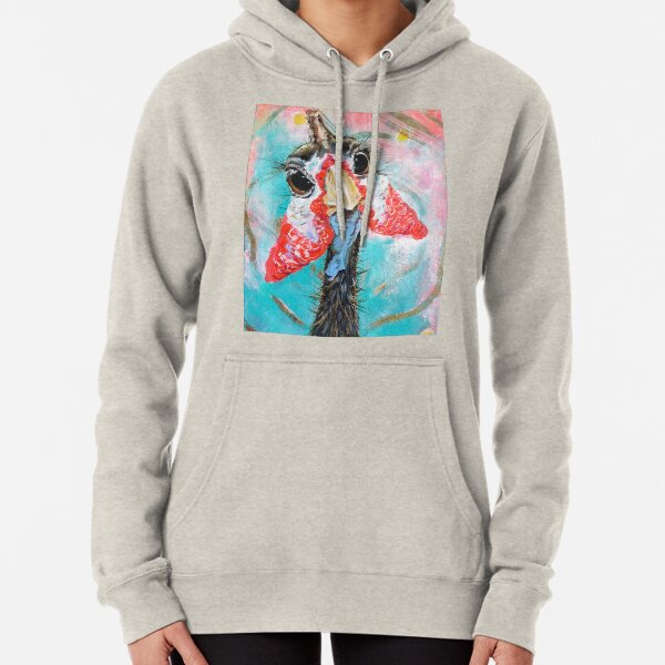 Guinea fowl with long eyelashes Pullover Hoodie