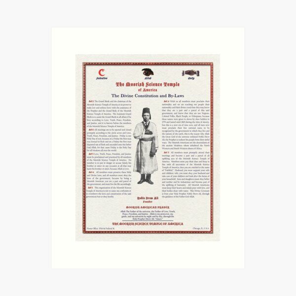 Item preview, Divine Constitution & By-Laws Moorish Science Temple 1928 Linen Pulp designed and sold by CalifaMedia.