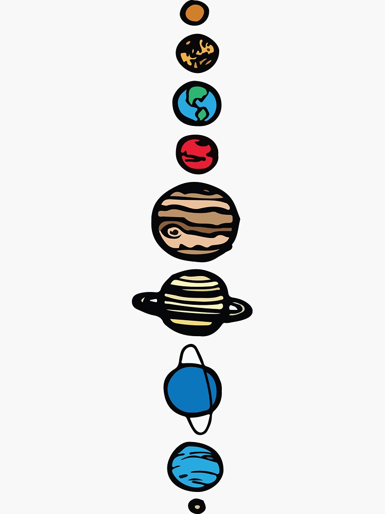 Planets Colour Sticker by WawaShop