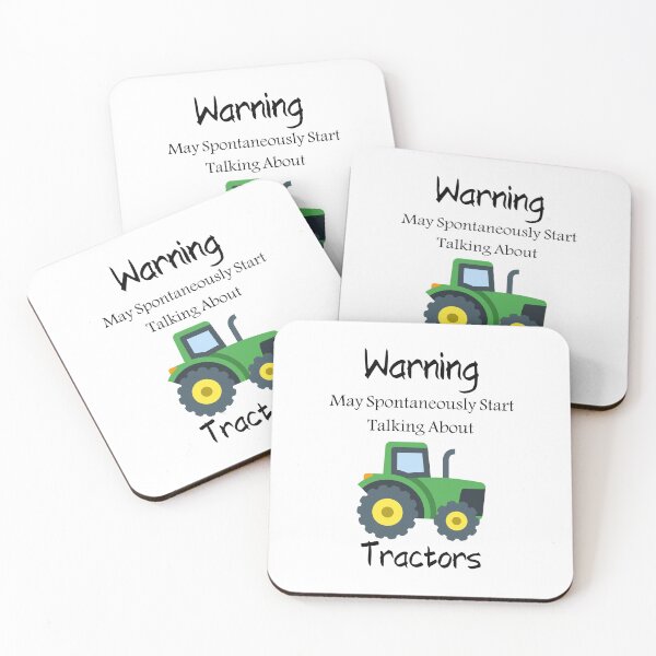 Item preview, Warning May Spontaneously Talk About Tractors,Mens or Womens Organic Cotton Farming Novelty designed and sold by piskwi.