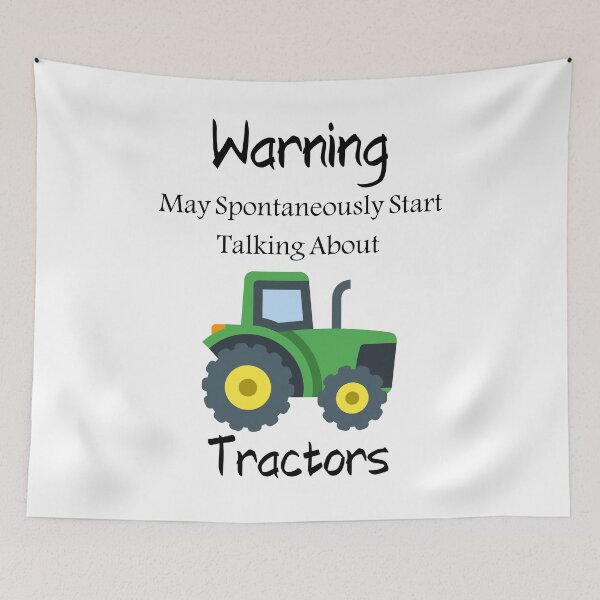 Item preview, Warning May Spontaneously Talk About Tractors,Mens or Womens Organic Cotton Farming Novelty designed and sold by piskwi.