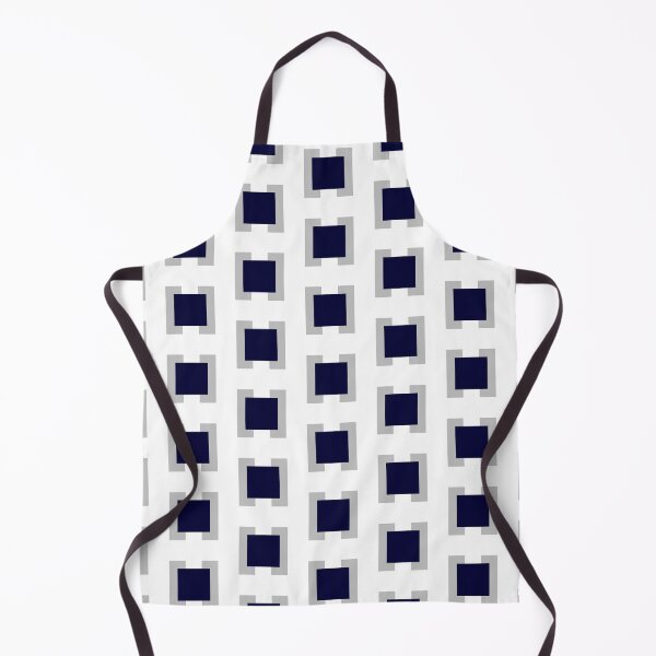 Item preview, Navy Blue Square Silver Gray Rectangles designed and sold by rewstudio.