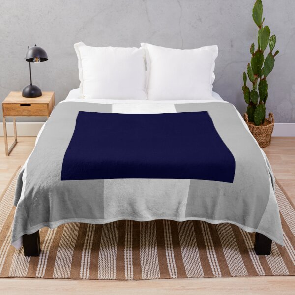Item preview, Navy Blue Square Silver Gray Rectangles designed and sold by rewstudio.