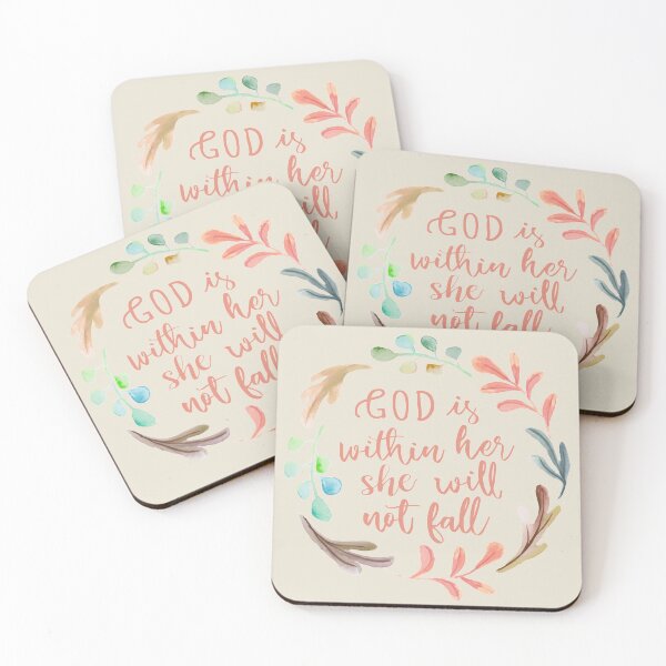 Item preview, Psalm 46:5 - Watercolor Wreath Rose Gold & Beige designed and sold by amazingjoy.