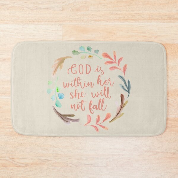 Item preview, Psalm 46:5 - Watercolor Wreath Rose Gold & Beige designed and sold by amazingjoy.