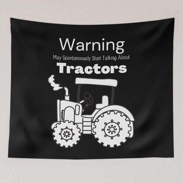 Item preview, Warning May Spontaneously Talk About Tractors,Mens or Womens Organic Cotton Farming Novelty designed and sold by piskwi.