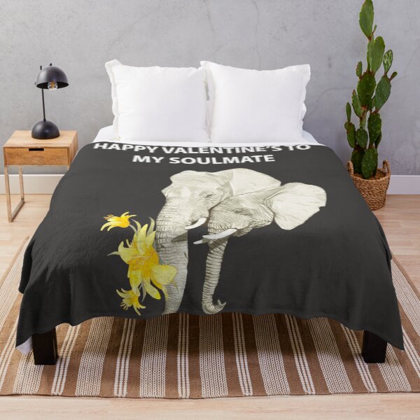 Item preview, HAPPY VALENTINE TO MY SOULMATE - ELEPHANT VALENTINE - ELEPHANT COUPLE designed and sold by IslesArt.