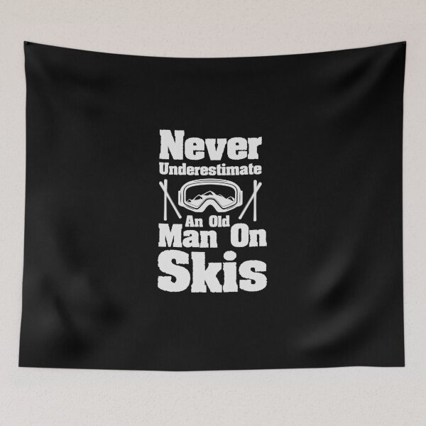 Item preview, Never Underestimate An Old Man On Skis Funny Skiing Gift  designed and sold by Chamssou.