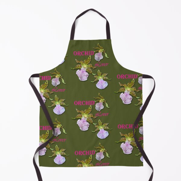 Item preview, Orchid Lover Green Purple Tiger Orchids Army Green Background designed and sold by SpiritGifts.