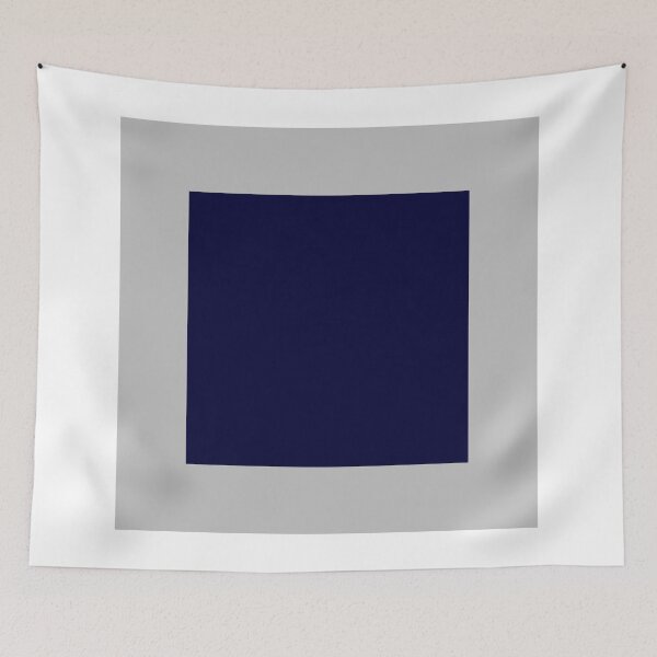 Item preview, Navy Blue Square Silver Gray Square designed and sold by rewstudio.