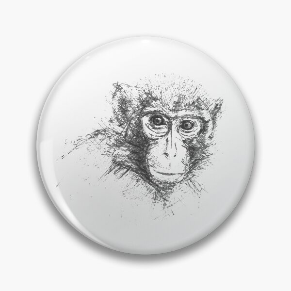 Item preview, Hand made drawing of monkey from InkByKate tattoo designs  designed and sold by InkByKateTattoo.