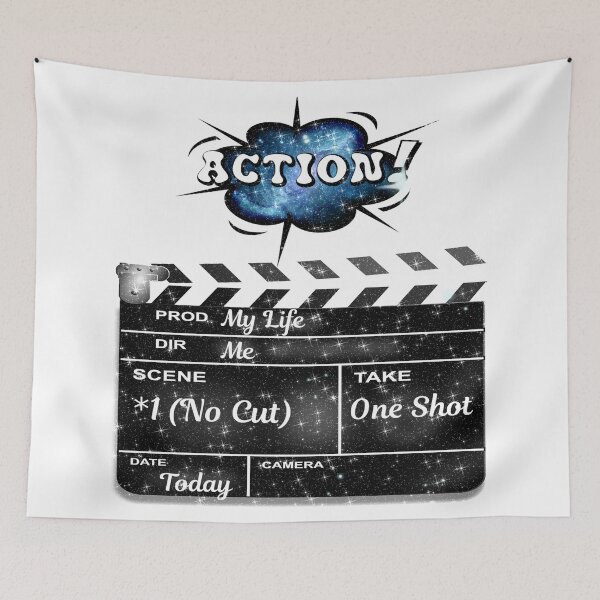 Item preview, Action Clapboard Cinema Blue Comic Speech Movie Show designed and sold by Jolly-Yosei.