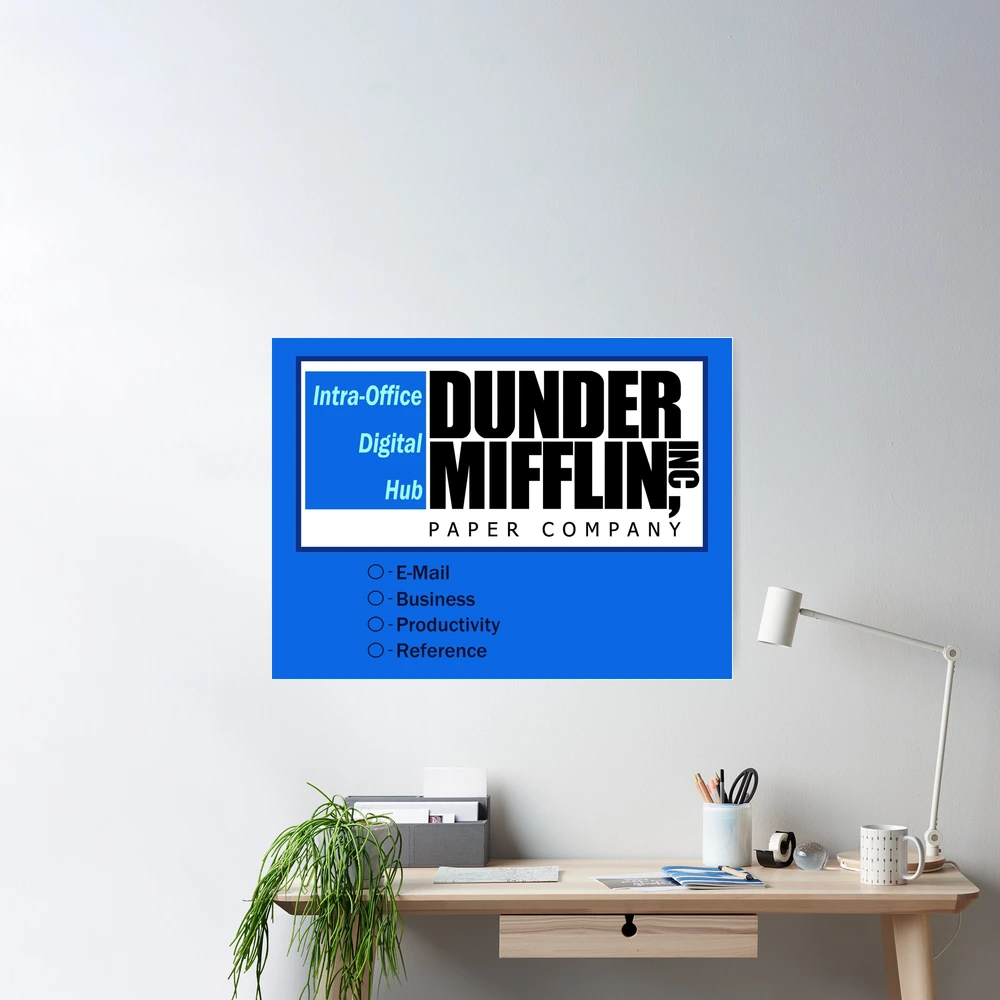 dunder mifflin computer wallpaper Greeting Card for Sale by jserazio1